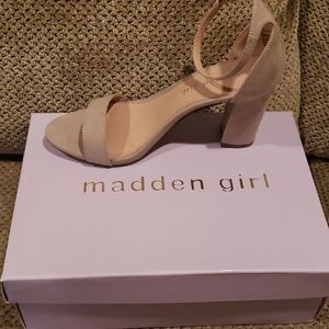 Two piece block heeled sandal